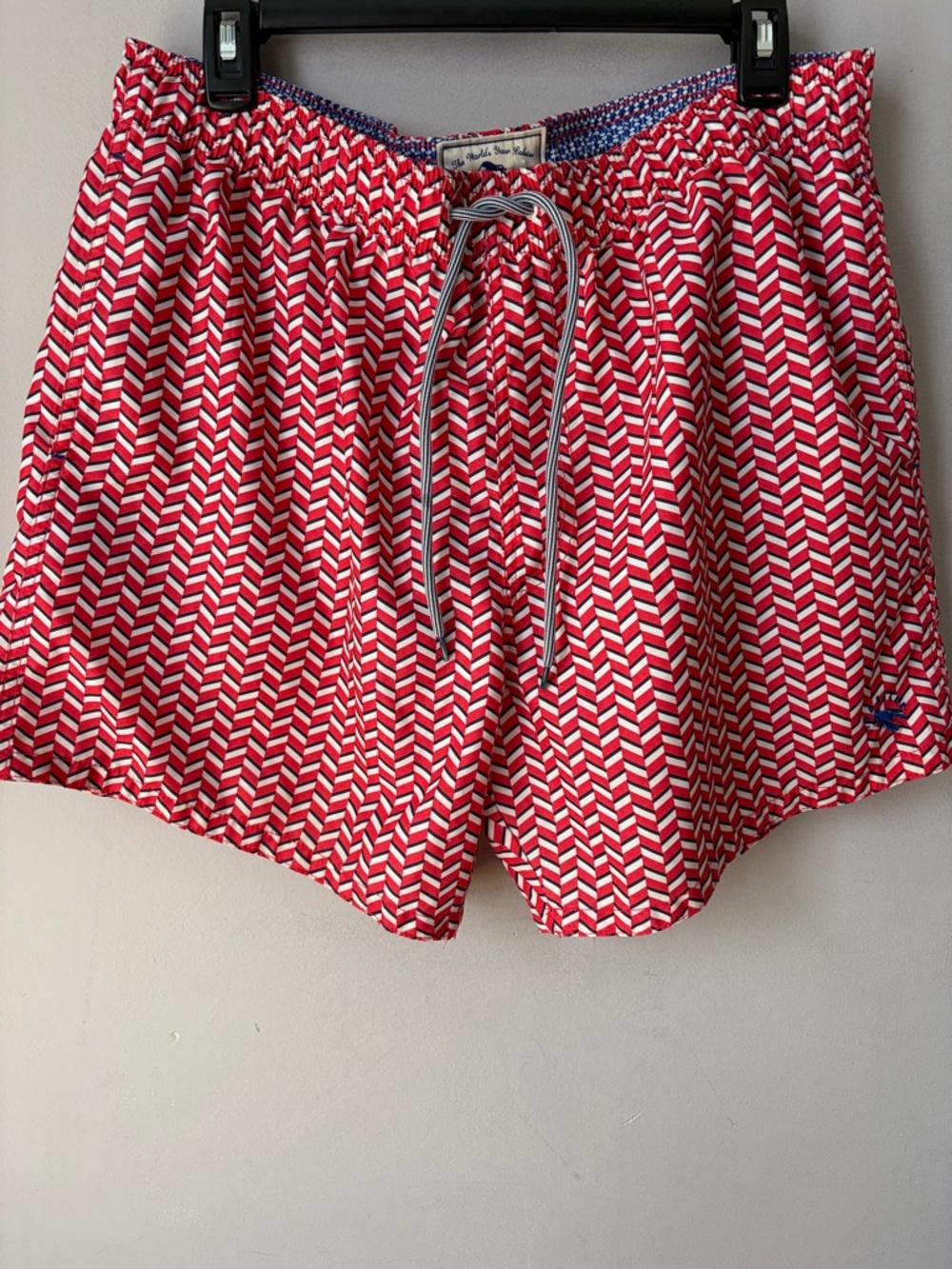 Ted Baker Geometric Lined Swim Trunks